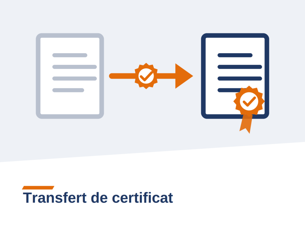evalys transfert certificat